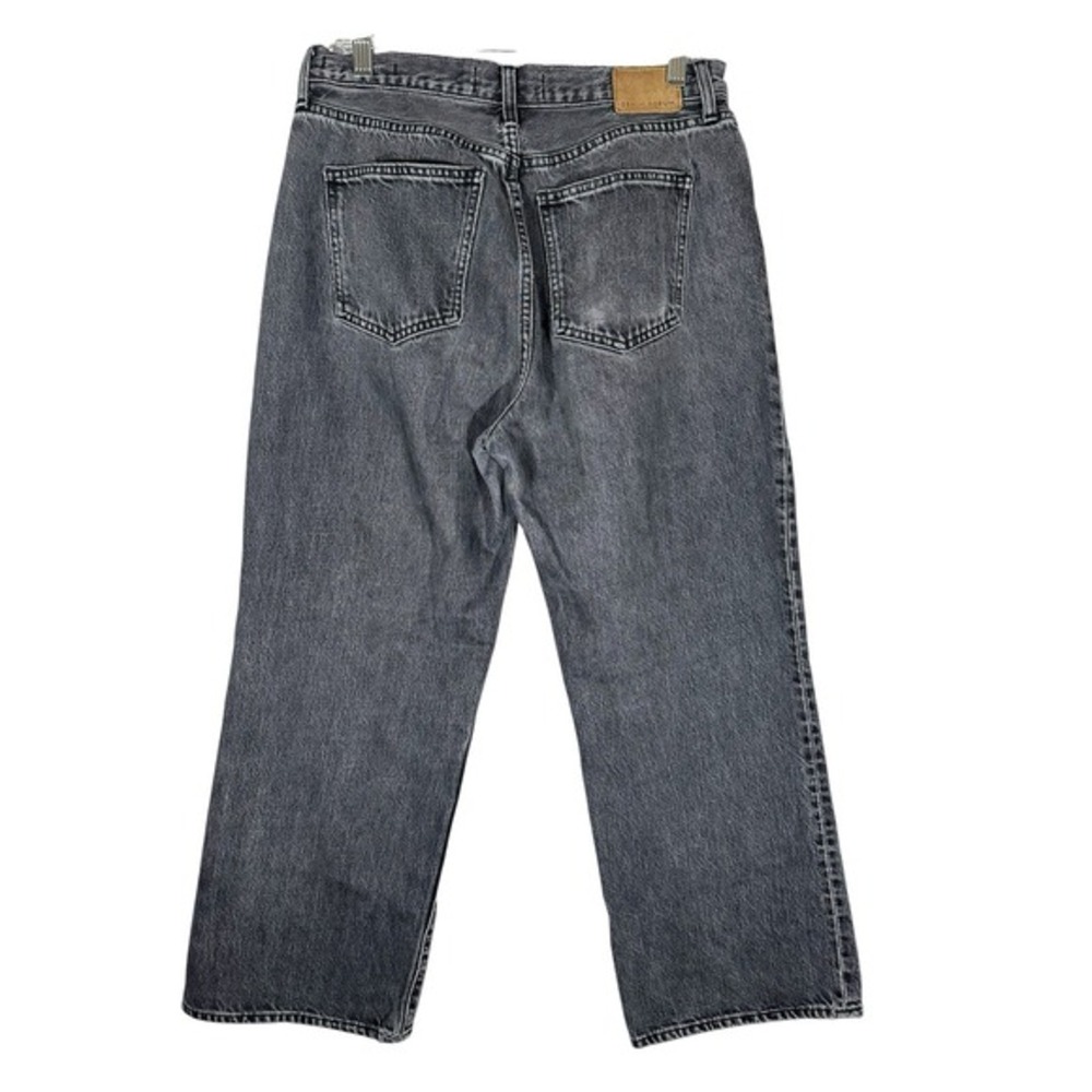 Denim Forum The Farrah High‎ Rise Wide Leg Jean Sz 31 Organic Cotton Black Denim - Picture 2 of 14